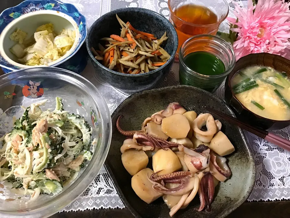 Snapdishの料理写真:コレステロールを下げたい晩御飯|noeさん