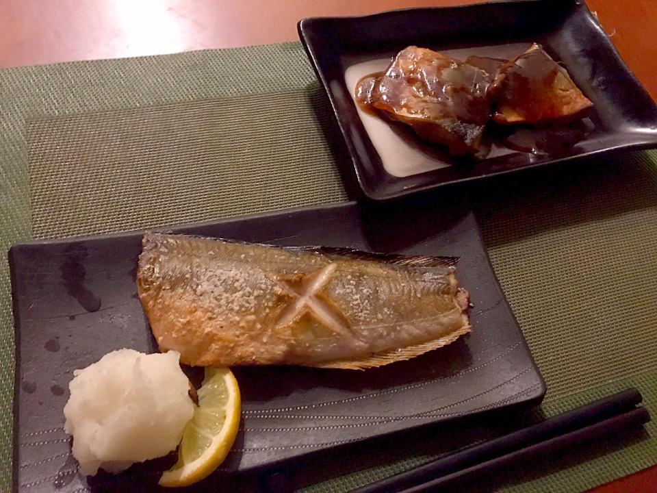 Simmered Atka Mackerel Salt Baked Atka Mackerel生 の煮付け 塩焼き Ami Snapdish スナップディッシュ Id Etwmea