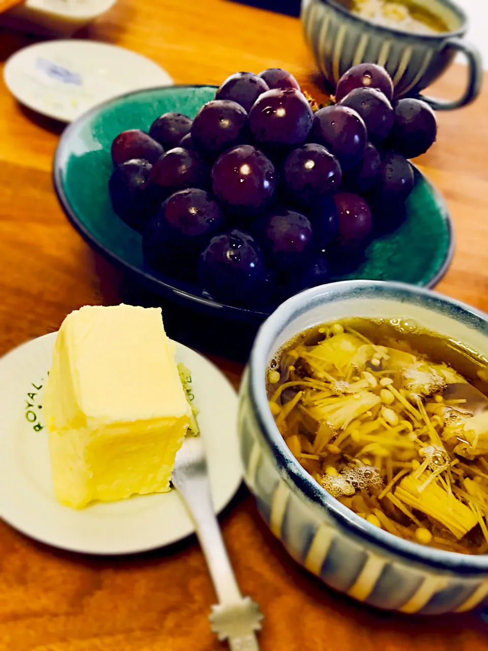 舞茸えのきハナビラタケのスープ、伊豆錦、チーズケーキ🧀|長谷川裕子さん