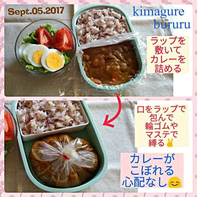 2017.09.05～カレーライス弁当|気まぐれぶるるさん