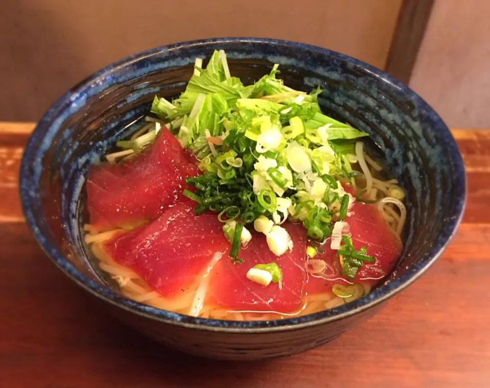 Snapdishの料理写真:メバチマグロの漬けそうめん1|半田手延べそうめんの店 阿波や壱兆さん