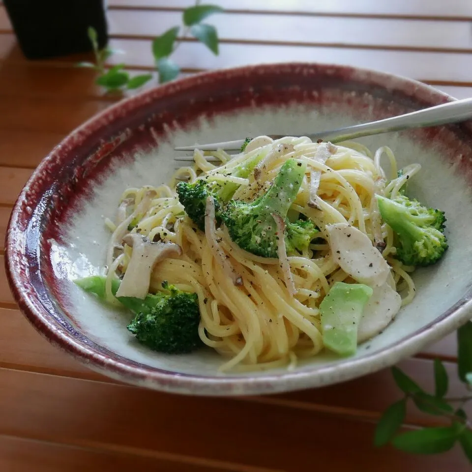 秋田のいぶりがっこ入りチーズクリームスパゲティ|まちまちこさん