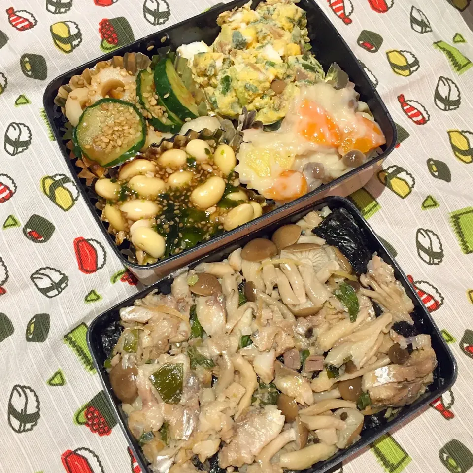 残りもの活用＊あじときのこのっけ弁当|kozkozさん