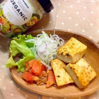 オーガニックみそパウダーで豆腐ステーキ