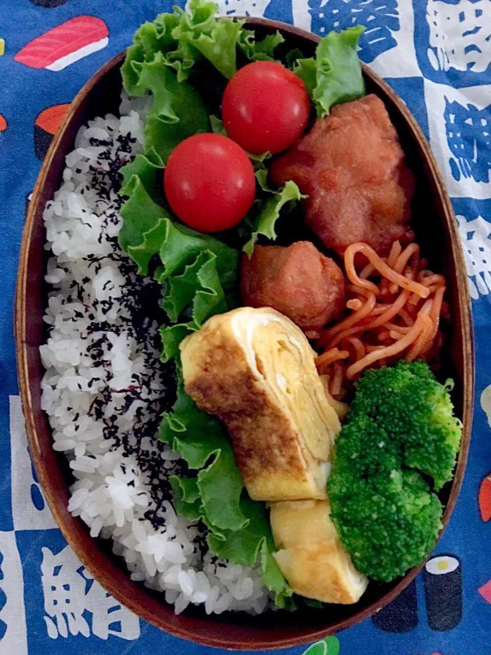 夫お弁当
#からあげ 弁当
#卵焼き|かねしろ食堂さん