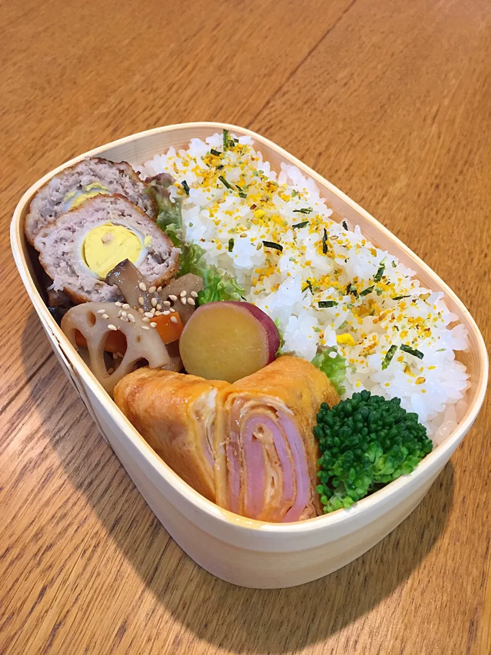 高校生息子のお弁当  ミニスコッチエッグ|まつださんさん