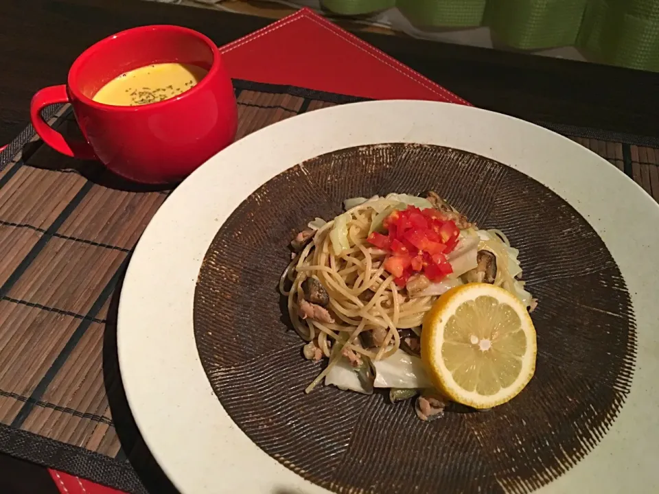 Snapdishの料理写真:カボチャセーブとツナパスタ|カツリーナさん