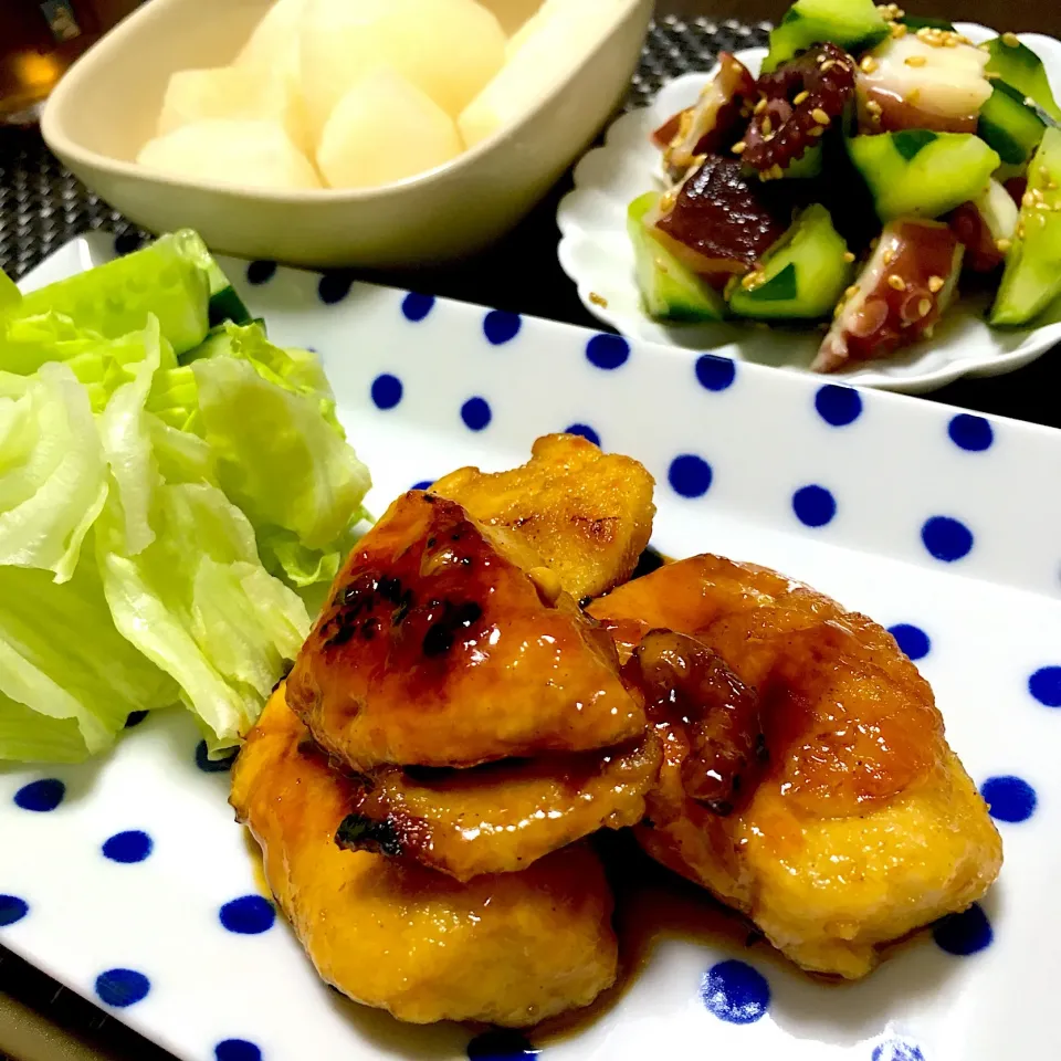 鶏胸肉の照り焼きチキン定食|halさん