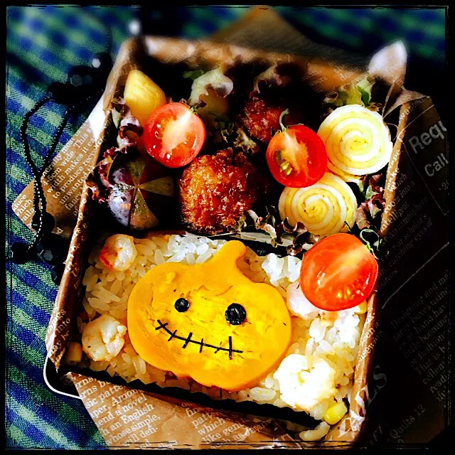 Snapdishの料理写真:ムスメ弁当  👻Halloween🎃♪|usakoさん