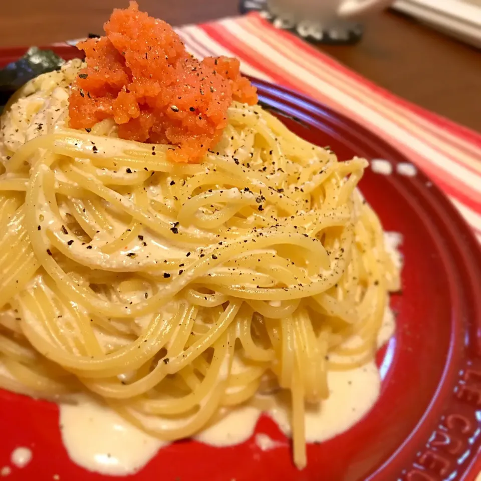 明太子クリームパスタ🍝|ららさん