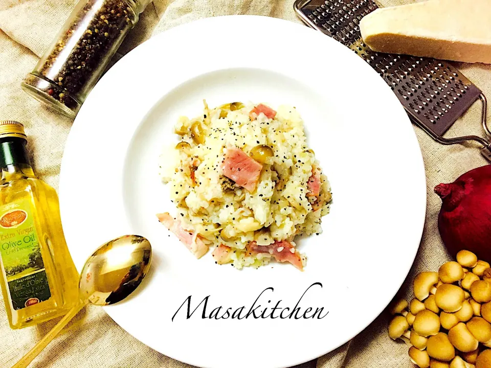 Made mushrooms&bacon risotto|Masakiさん