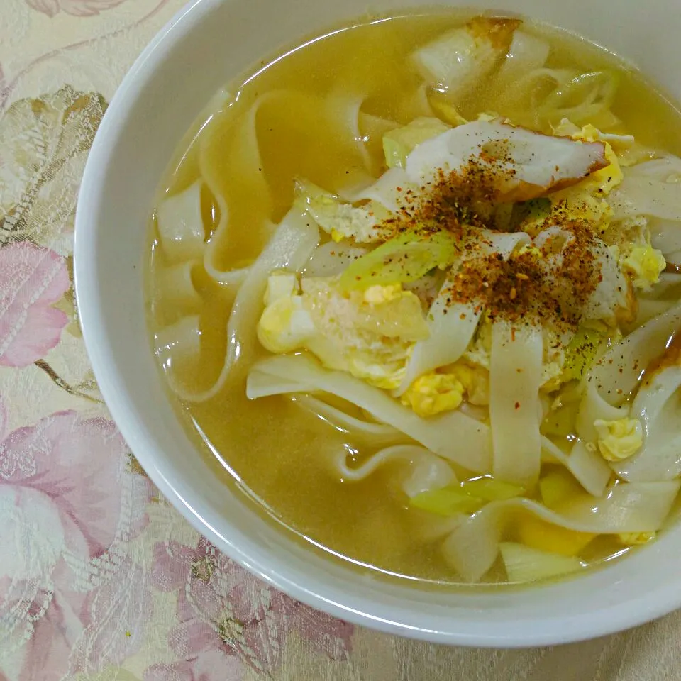 あり合わせでひもかわうどん|たえさん