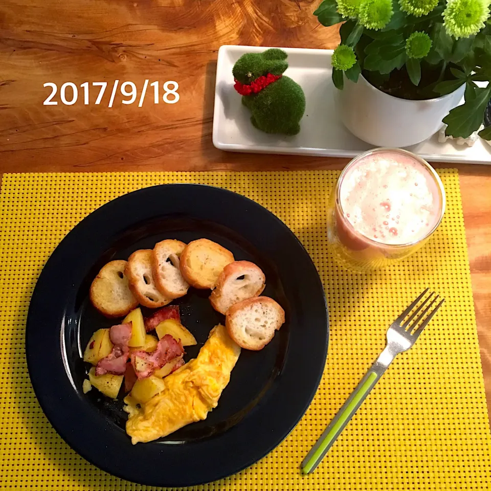 Snapdishの料理写真:朝ごはん 2017・9・18|ローゼルさん