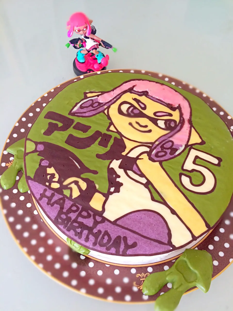 天然色素⭐︎スプラトゥーンバースデイケーキ|Kanae Seinoさん