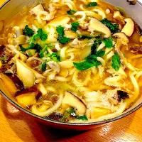 きのこと豚肉の味噌うどん|みっふぃさん