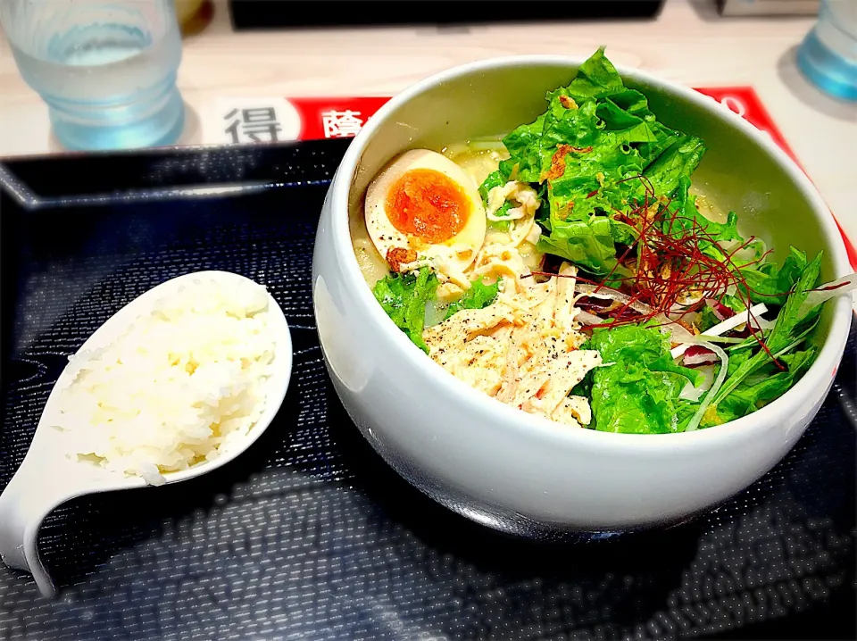 鶏白湯ラーメン大盛り@自由が丘蔭山樓|マニラ男さん