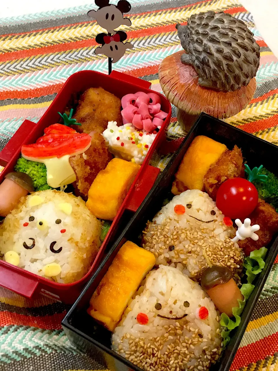 Snapdishの料理写真:#ハリネズミお弁当 #クリお握りちゃん♪|Yuki Kawasumiさん