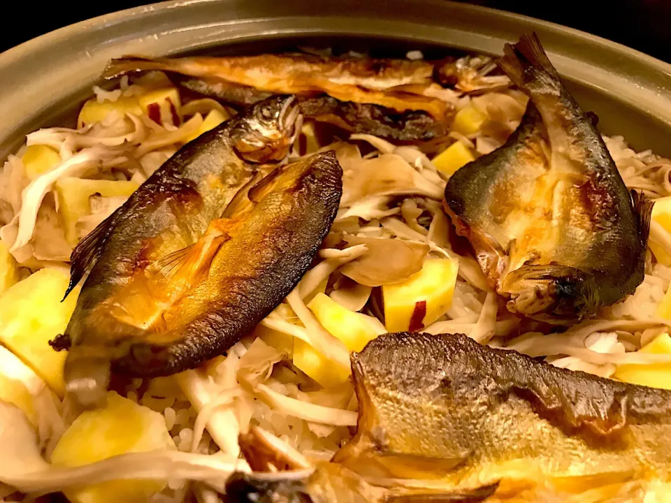 鮎の開きと鳴門金時の炊き込みご飯5|半田手延べそうめんの店 阿波や壱兆さん