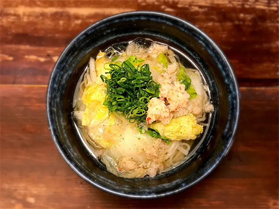 紅ずわいがにと白菜のあんかけそうめん1|半田手延べそうめんの店 阿波や壱兆さん