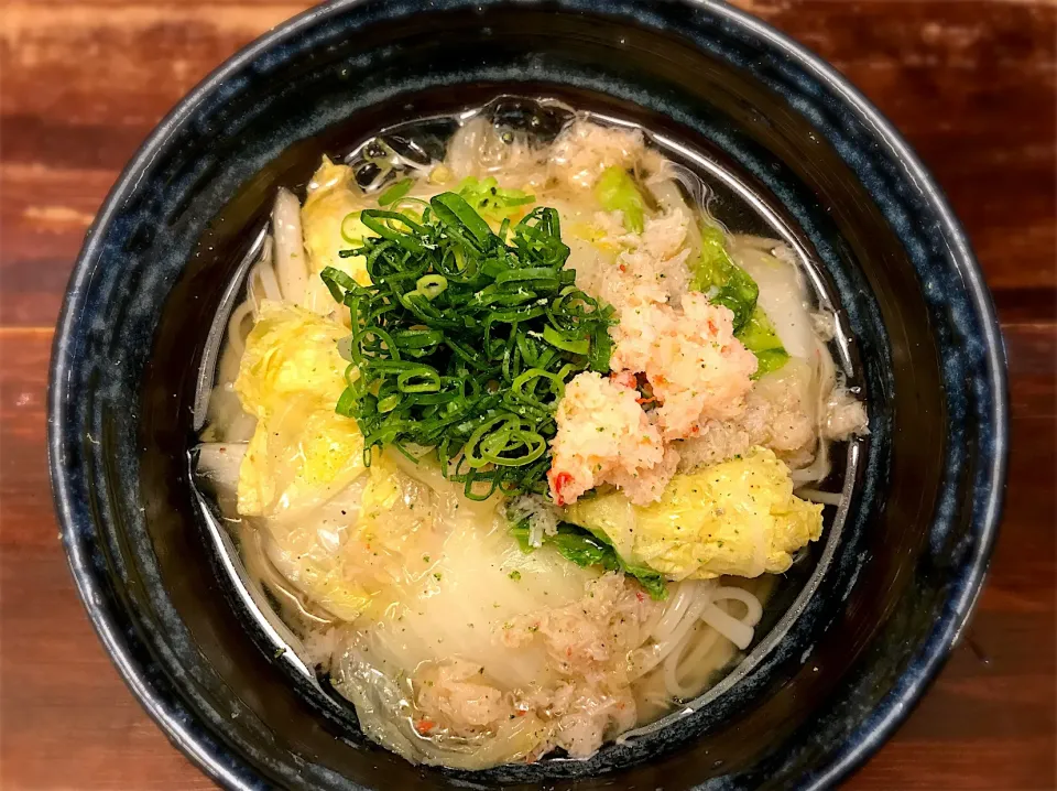 紅ずわいがにと白菜のあんかけそうめん2|半田手延べそうめんの店 阿波や壱兆さん