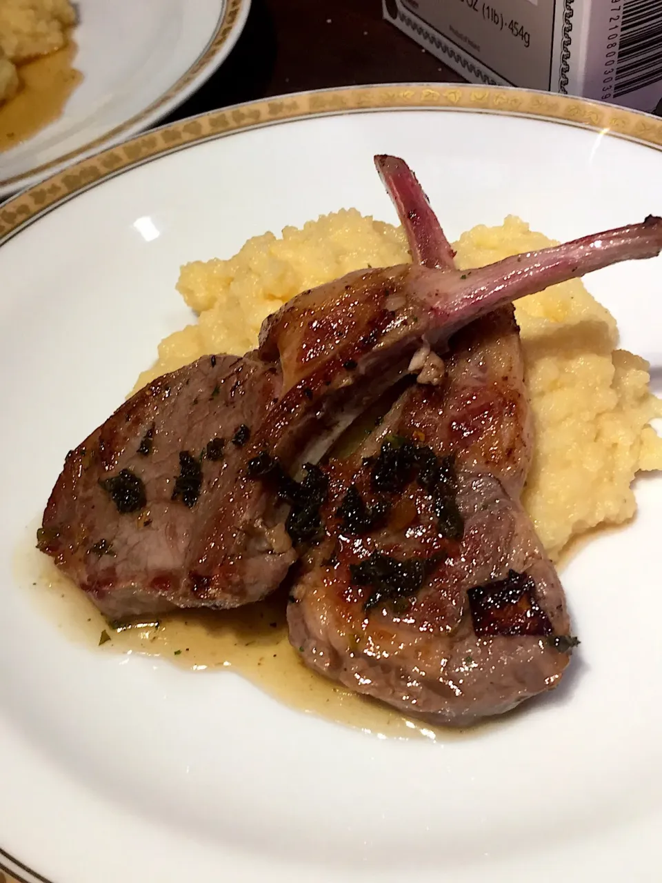 Lamb chops with mint honey sauce and polenta|Chris Shannonさん