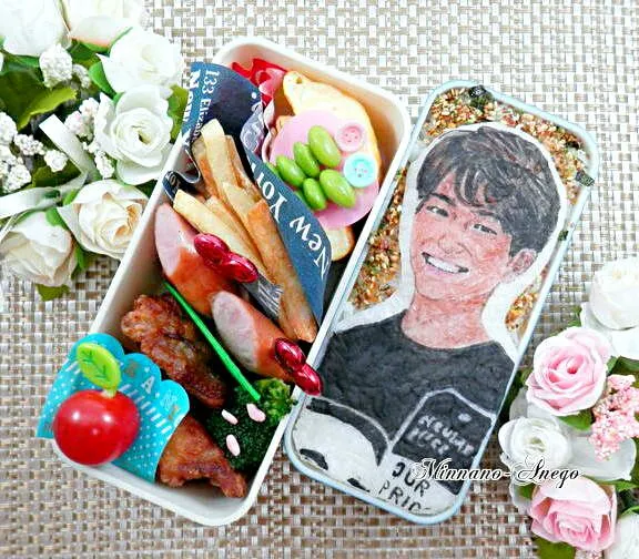 SHINee『オンユ/ONEW/온유/温流』弁当
 #オブラートアート
 #似顔絵弁当|みんなのあねごさん