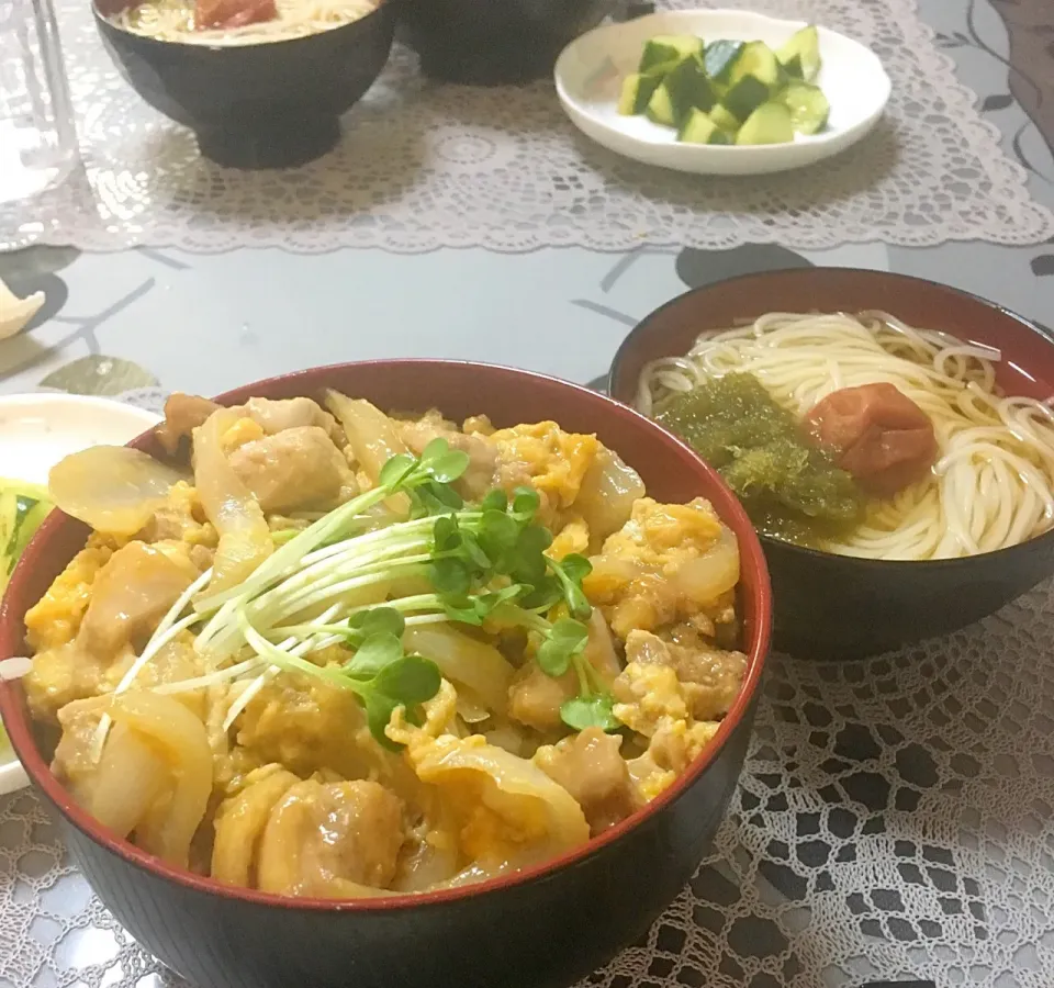 親子丼×梅こんぶ煮麺|あやかさん