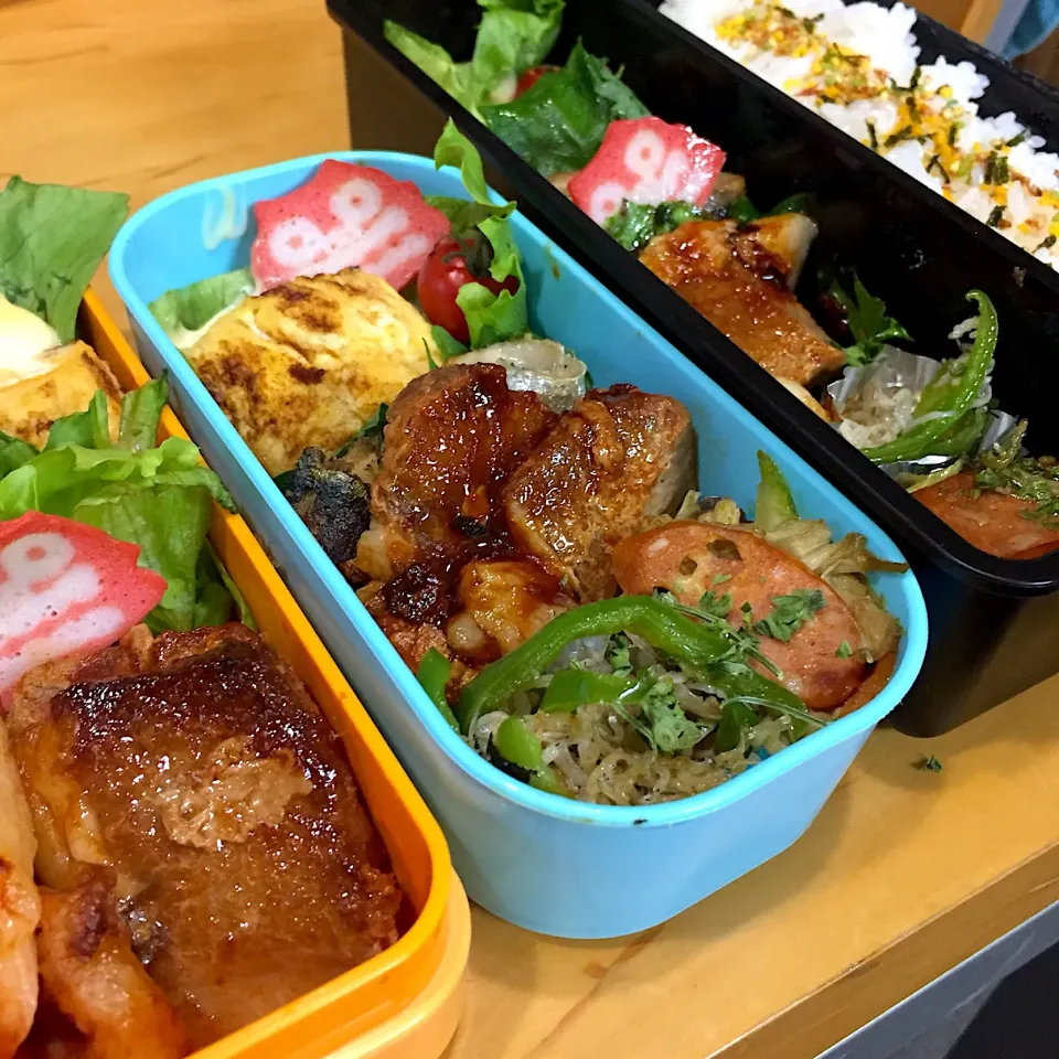 Snapdishの料理写真:今日の親父弁当！|沖縄「ピロピロ」ライフさん