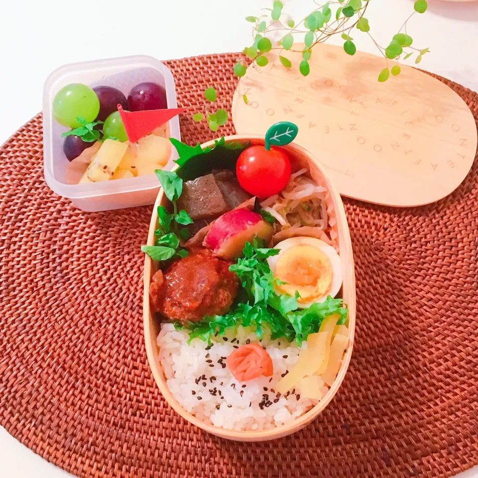 Snapdishの料理写真:ハンバーグのお弁当|Mikaさん