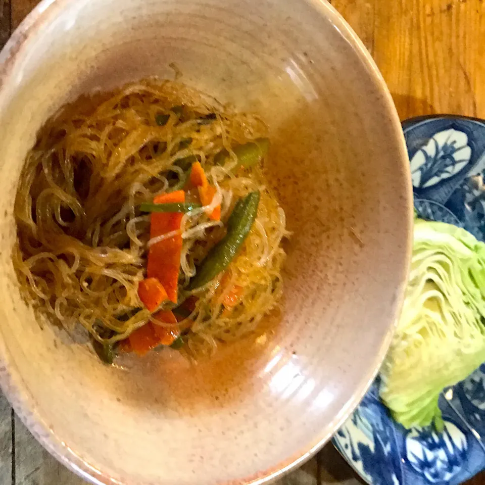 【朝の賄い】
#亀戸養生料理オスギ 
麻婆春雨|亀戸 養生蕎麦 高のさん