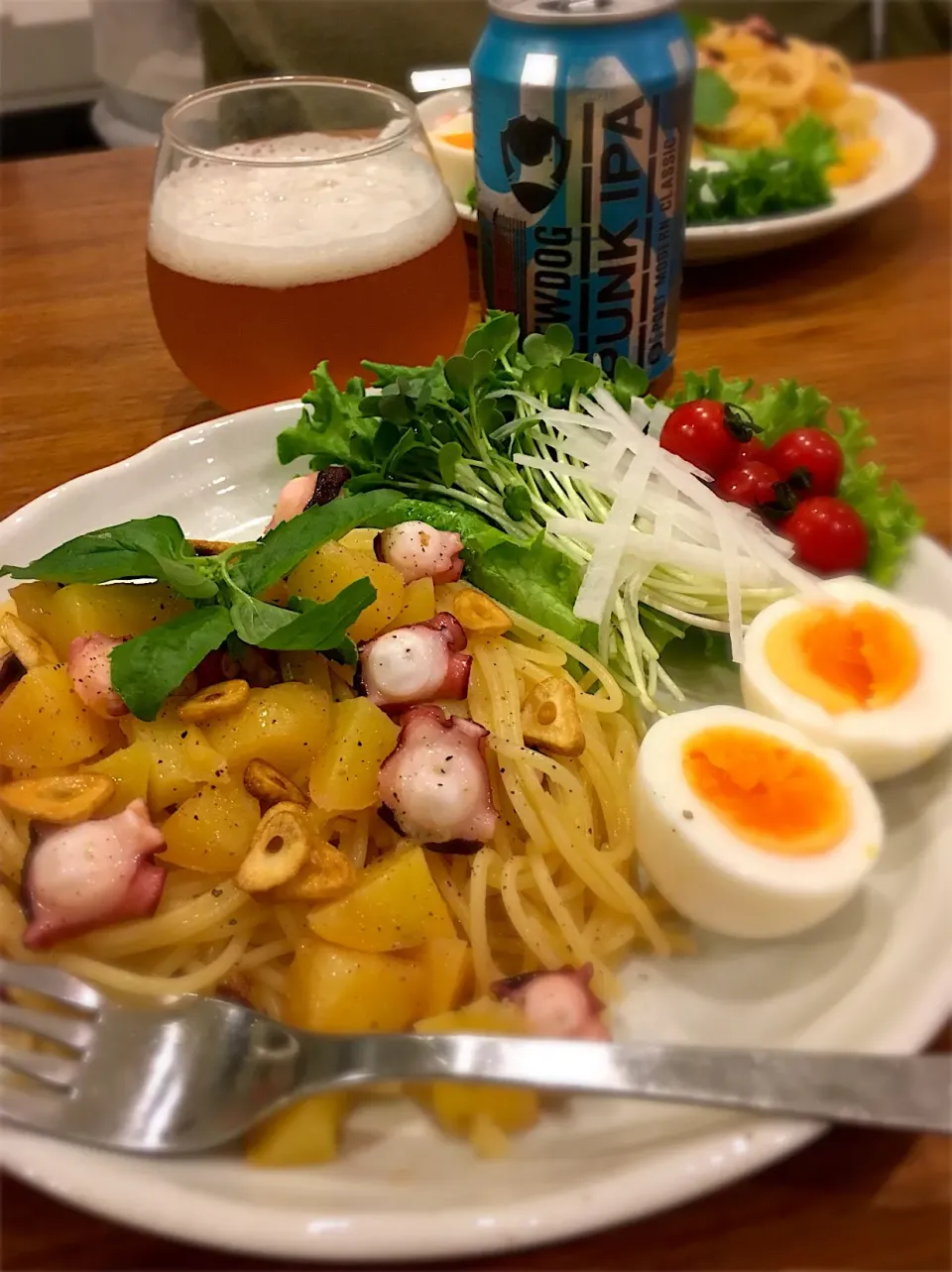 たことじゃがいものパスタ🍝|なかじー。さん