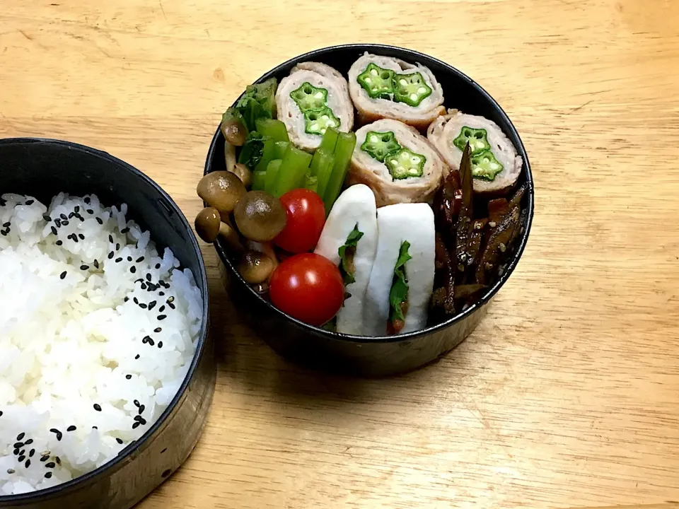 オクラの肉巻き 弁当|弁当 備忘録さん