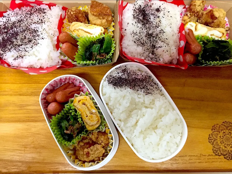 中3娘お弁当と祖父母お弁当♡
#ナッツアレルギー 
#牛乳アレルギー 
#お弁当|とんちゃさん