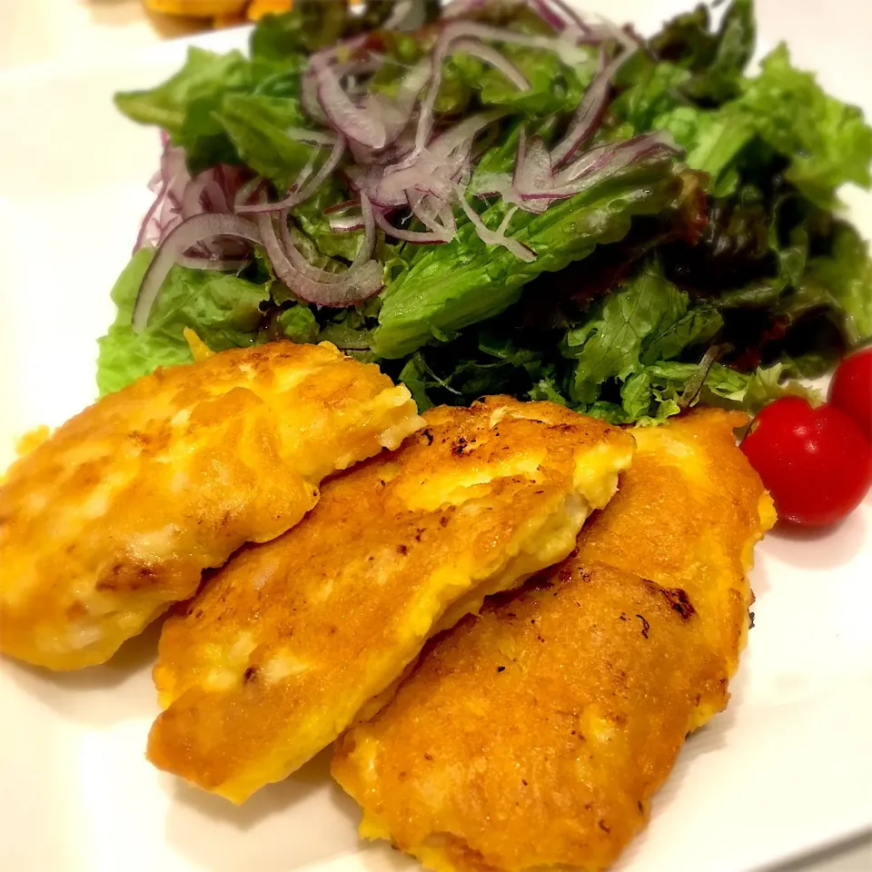 味噌パウダーで鶏胸肉の和風ピカタ😊|まるまさん