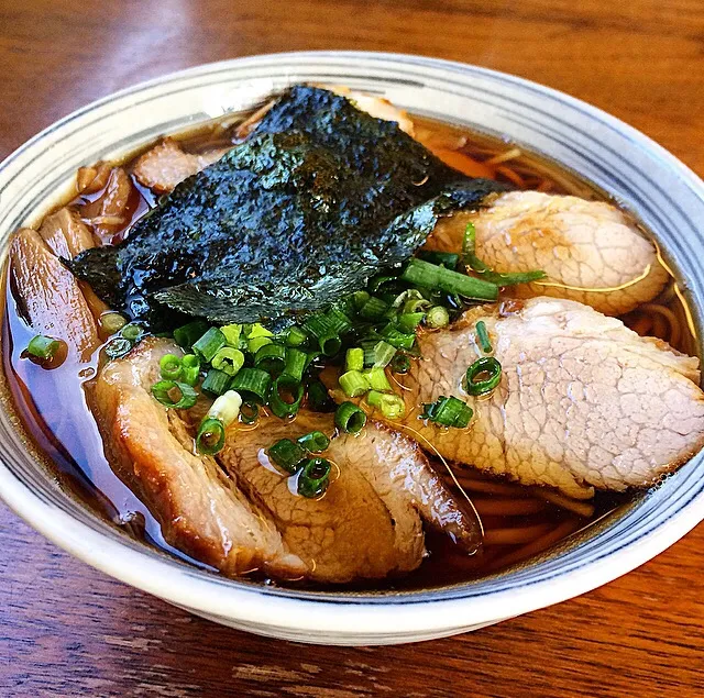 朝ラー 中華そば並 温の麺バカ固オーダー500円 纏/静岡/焼津|ガク魁‼︎男飯さん