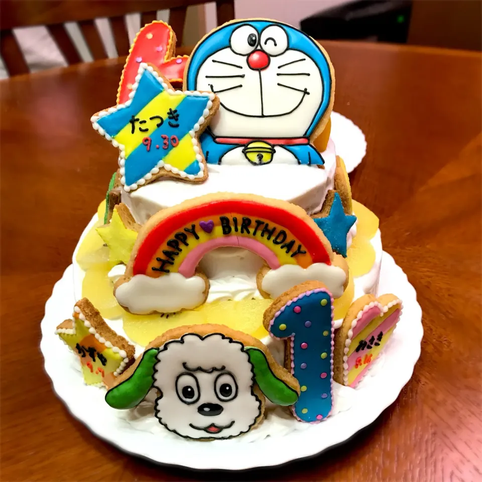 Snapdishの料理写真:1歳と6歳の誕生日ケーキ🎂アレルギーにも対応！！|LOVE♡SWEETSさん