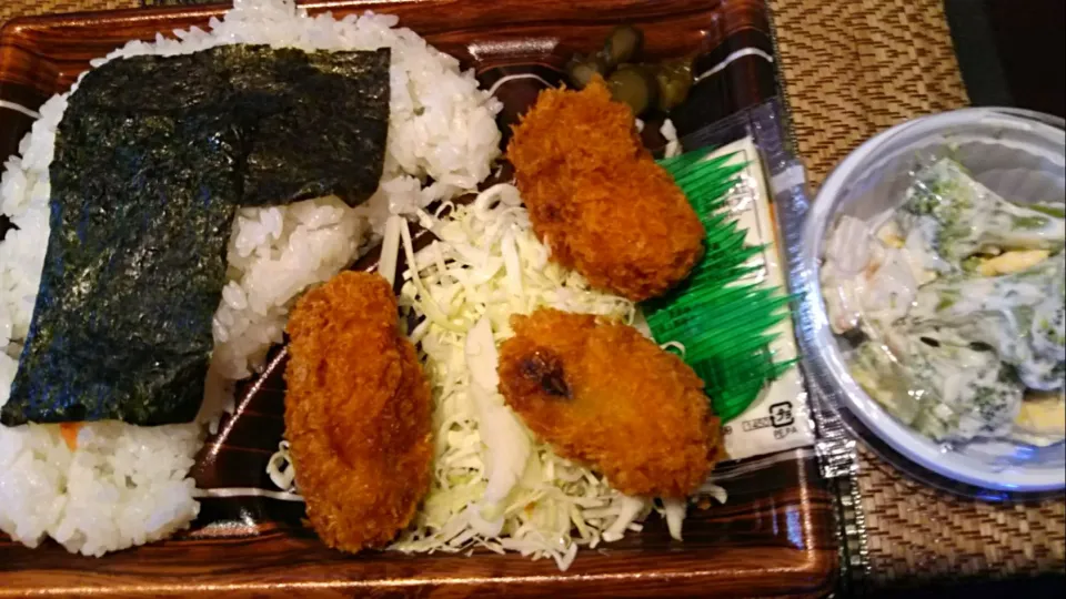 カキフライ明太子弁当|まぐろさん