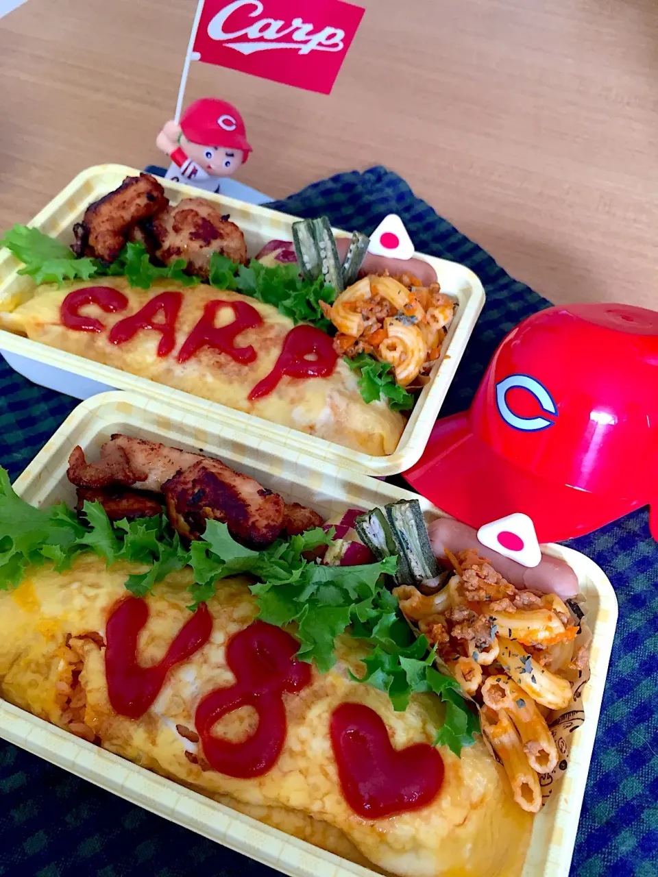 #カープ オムライス弁当|girasoleさん