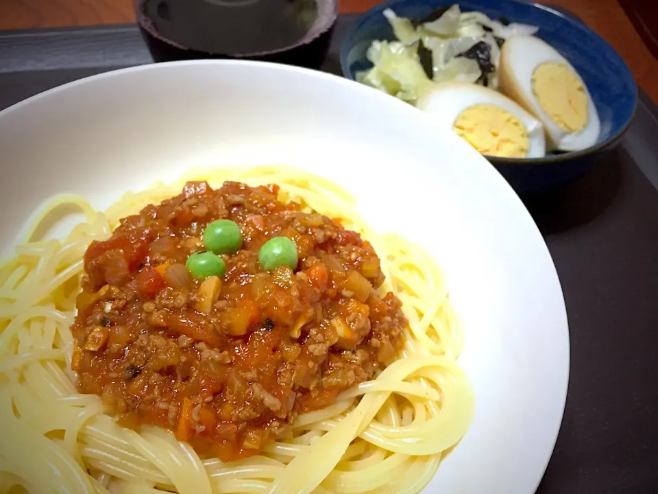 今日は野菜たっぷりミートパスタ|reiさん