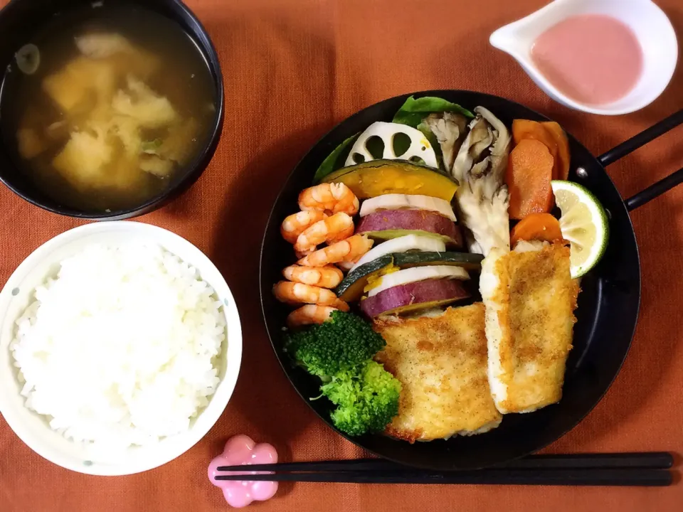 蒸し野菜とカレイのムニエル|ゆっきー♪さん