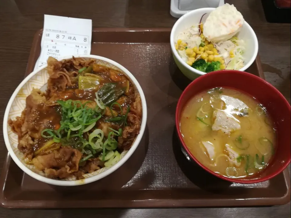 カレー南蛮牛丼|アクちゃんさん