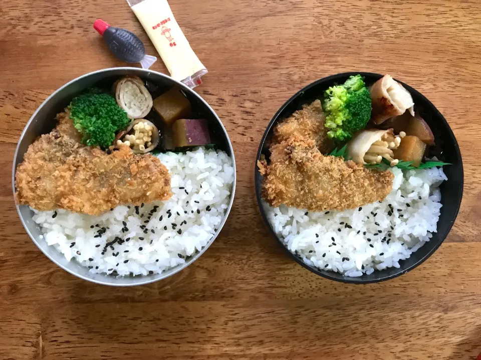 Snapdishの料理写真:弁当49(175) 釣り魚フライ弁|まる(丸大豆)さん