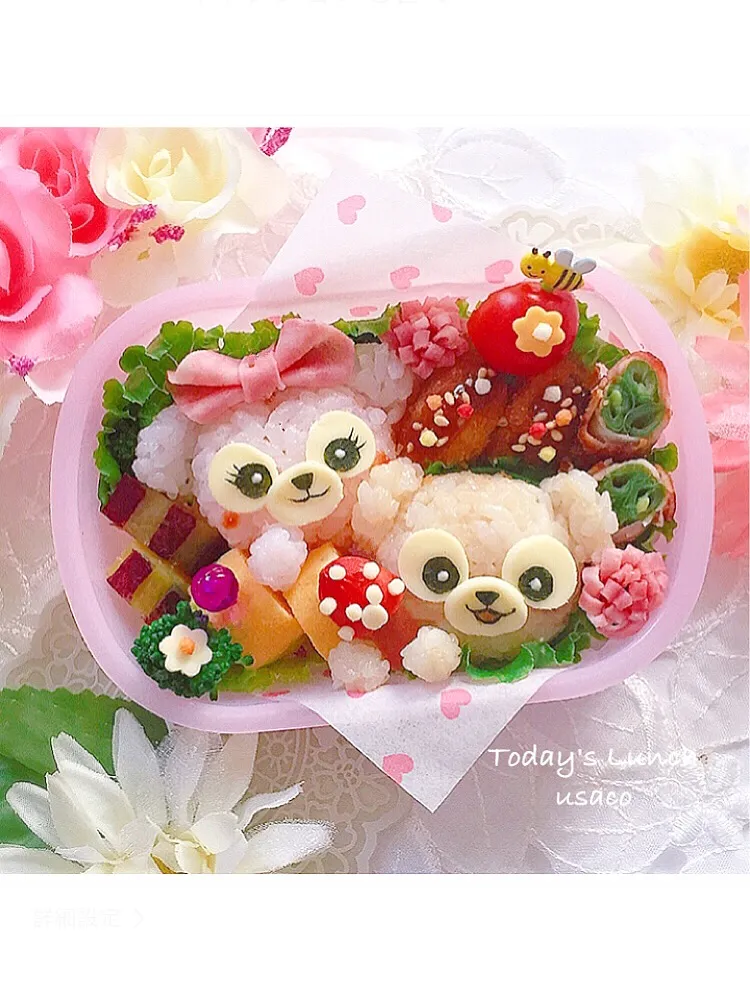 ダッフィ＆シェリーメイの秋弁当🍄♡|usacoさん