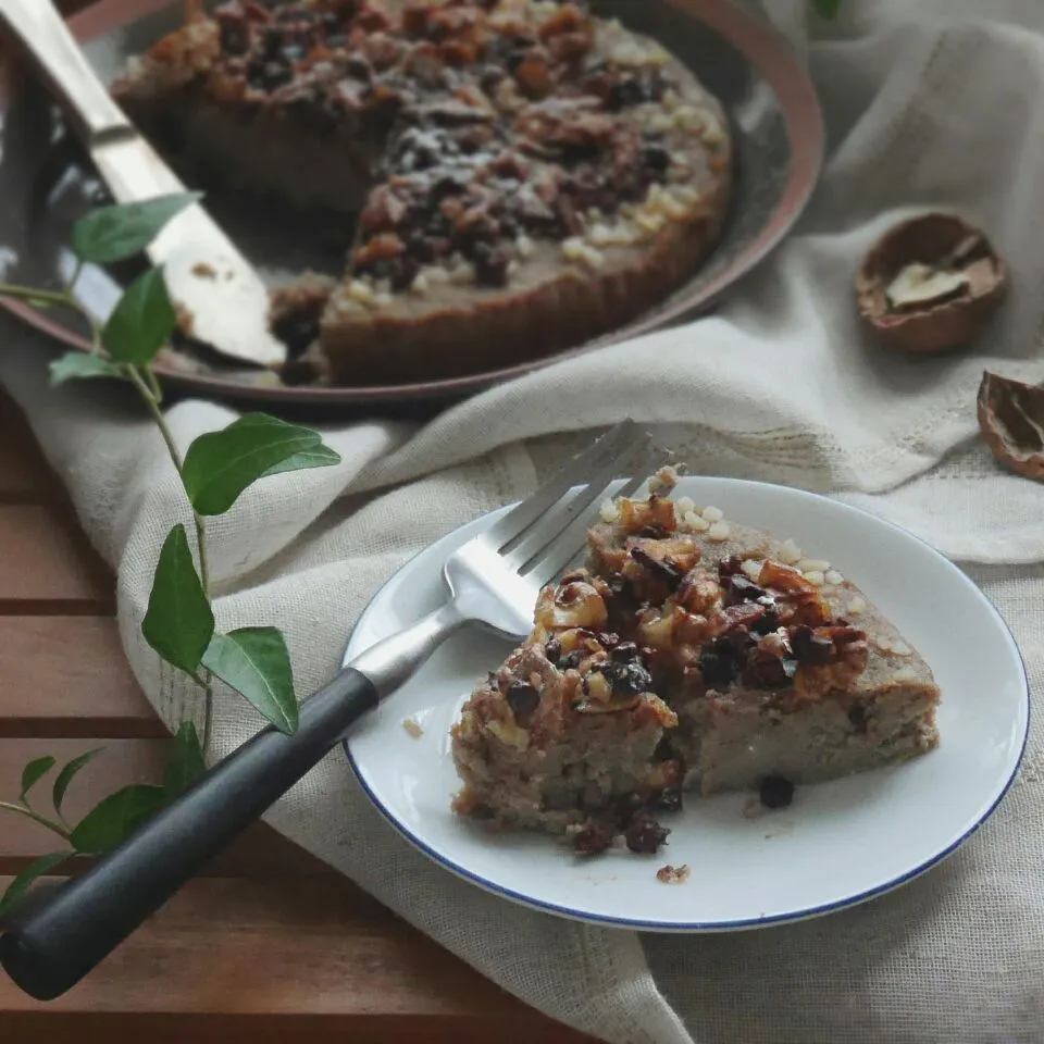 Snapdishの料理写真:Paleo banana cake with walnuts／ココナツフラワーでバナナと胡桃のケーキ|まちまちこさん