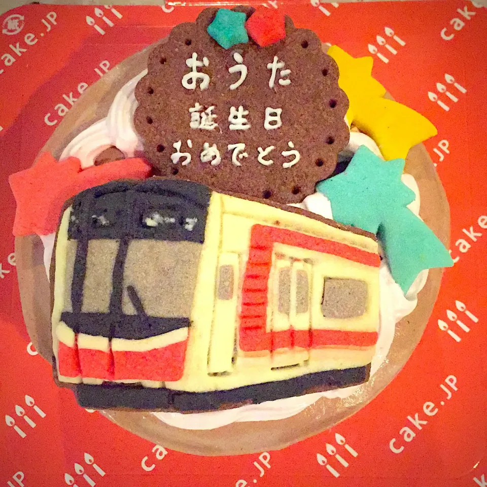 Snapdishの料理写真:大阪地下鉄御堂筋線🚇
#お誕生日ケーキ  #バースデーケーキ  #デコレーションケーキ #チョコケーキ #ケーキ #クッキー #アレルギー対応ケーキ  #乳製品アレルギー #乳製品不使用 #国産小麦粉使用  #電車 #のりもの|サント*シャペルさん