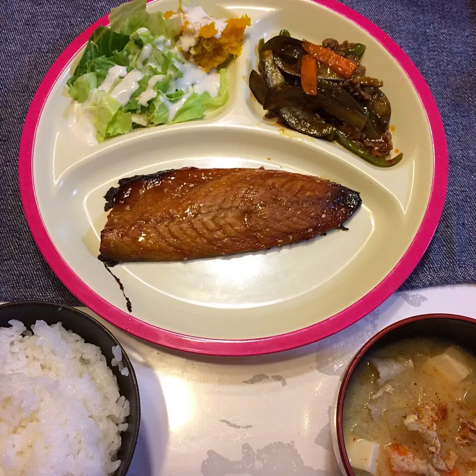 #焼魚定食 #晩ごはん ♡2017/09/22|ちび太さん