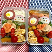 Snapdishの料理写真:何故か投稿失敗💦遅ればせながら2017年9月22日　ムスメ＆オレ弁当