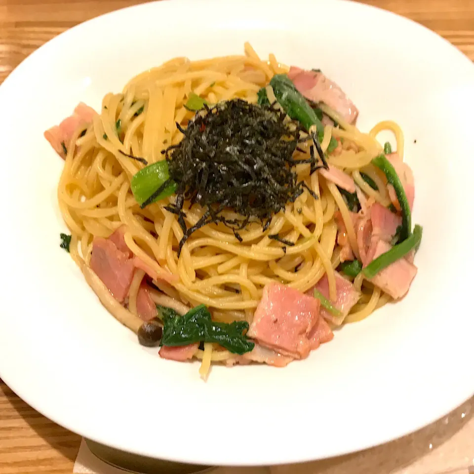 ほうれん草とベーコンの和風パスタ🍝|💙💙渡辺翔太💙💙さん