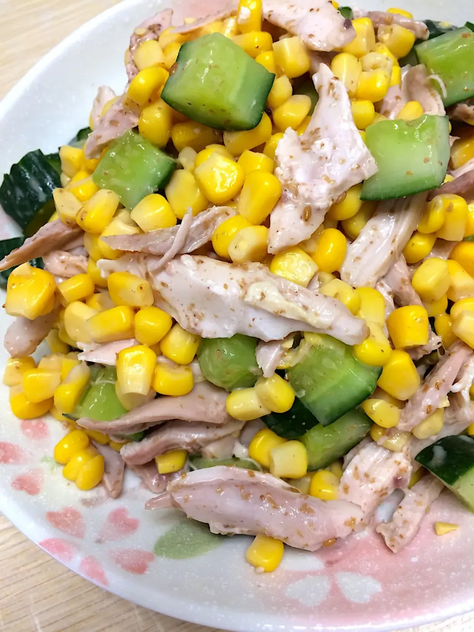 Simple salad for Saturday night 🐓🌽🥒|Doris Wong 🐰さん