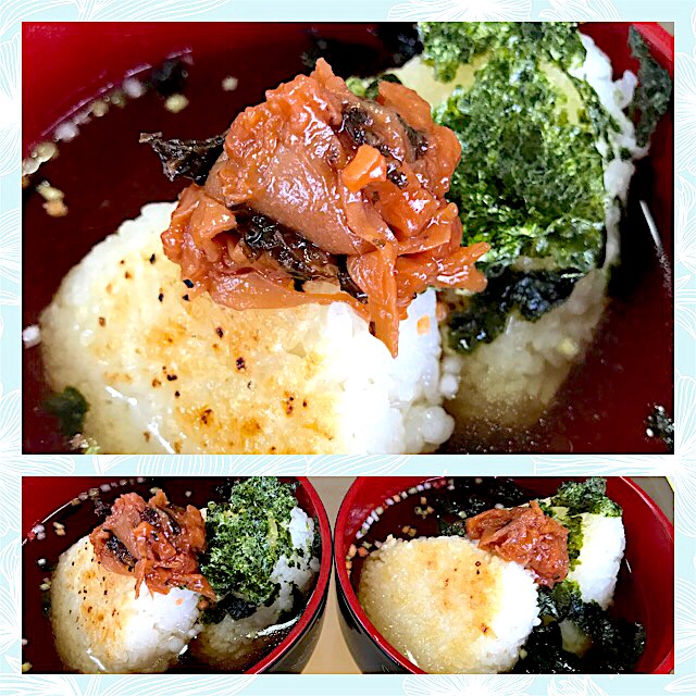 余った冷凍御飯の活用法。俺の揚げおにぎり茶漬け(ﾟ∀ﾟ)